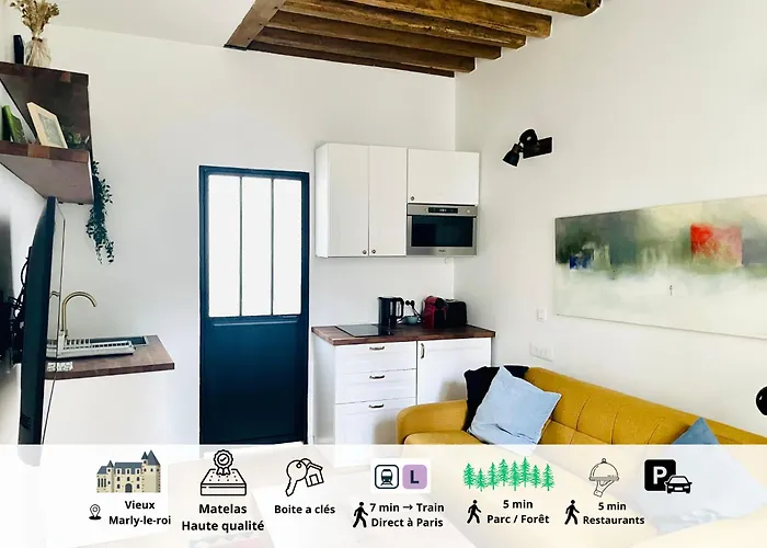 Vieux Marly-Le-Roi - Studio Bien Equipe - Matelas Haut Qualite